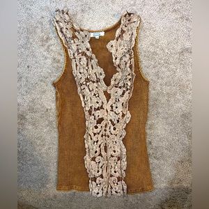 Buckle lace tank top